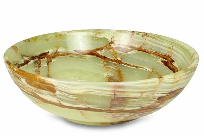 Polished Green Banded Calcite Bowl - Pakistan #301311